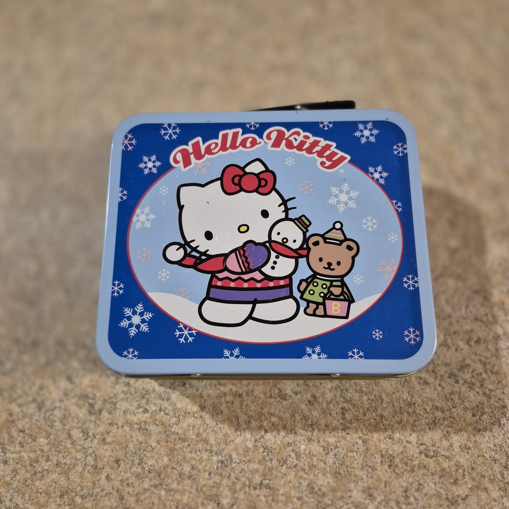 Vinyage Hello Kitty Blue Mini Tin Lunch Box